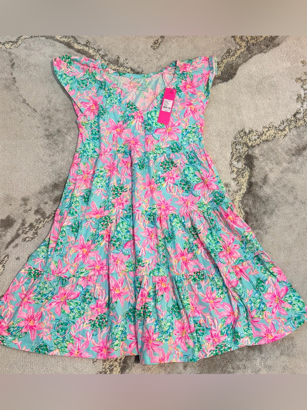 NWT Lilly Pulitzer Kawai Flutter Sleeve Dress Sz S